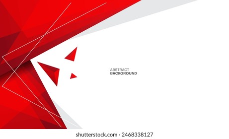 Roter abstrakter geometrischer Hintergrund. Geeignet für Firmenplakat, Business-Banner, Präsentation, Flyer, Journalberichtsdeckel.