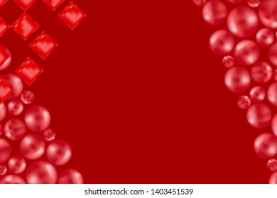 Red abstract geometric background texture with copy space, illustration vector.	
