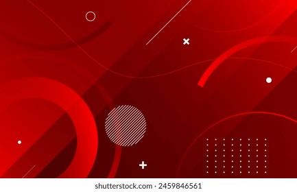 Red abstract geometric background. Vector illustration