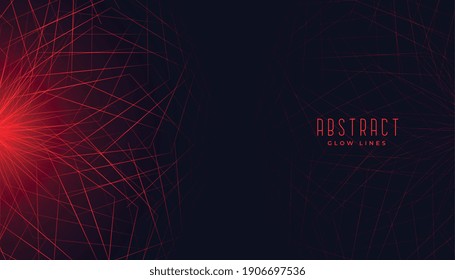 líneas geométricas abstractas rojas de fondo brillante
