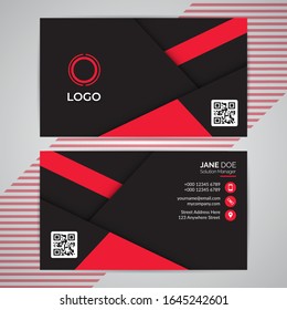 Red Abstrakt Geometric Modern Simple Business ID Card Template. Design Graphic Vektorillustration EPS10.