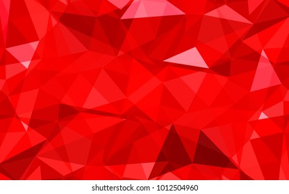 Red abstract geometric rumpled triangular low poly style vector illustration graphic background.Creative Business design.