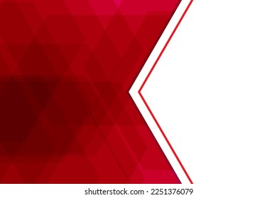 Red abstract geometric shape background design for business.