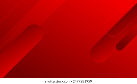 Fondo de forma geométrica abstracta roja. Concepto de diseño de Vector. Diseño de Web decorativo o cartel, Anuncio
