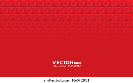 Red abstract geometric texture background with copy space below, Vector illustration
