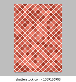 Red abstract geometrical diagonal square mosaic pattern poster template