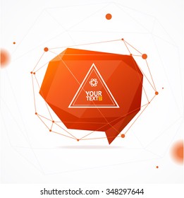 Red Abstract Geometry Background. With Space For Text. Vector illustration