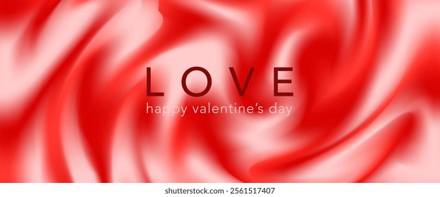 Red abstract gradient background. lovely wallpaper with rose petals color for romantic Valentine Day banner, cute card, sweet poster, backdrop, sale promotion template, social media post. vector
