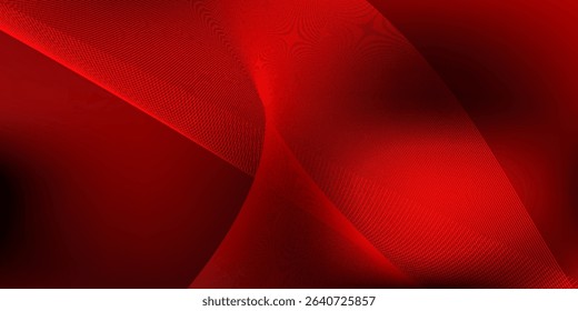 Red Abstract Gradient Background with Smooth Wave Design