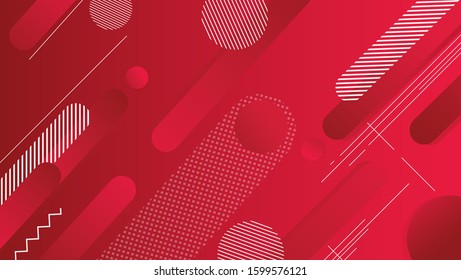 Red Abstract Gradient Geometric Shape Background with Vibrant Color for Web Landing Page and Wallpaper