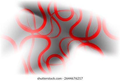 Red Abstract Graffiti on Dark Gradient Background