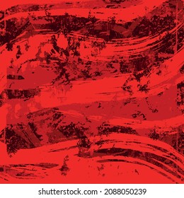 Red abstract grunge background. Red color texture covered with scratches