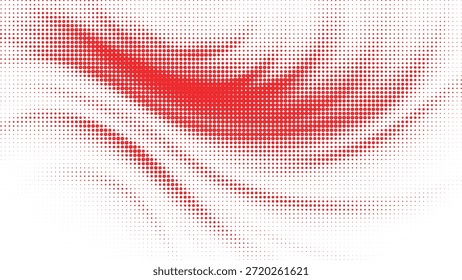 Fundo de vetor de onda de meio-tom abstrato vermelho para marca moderna e design editorial, usado em cartazes, revistas, banners digitais