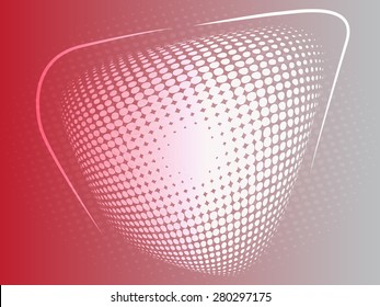Red abstract halftone effect background