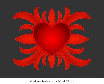 red abstract heart