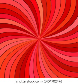 Red abstract hypnotic spiral ray burst stripe background - vector graphic