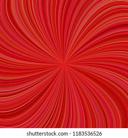 Red abstract hypnotic striped spiral background design - vector graphic with curved rays