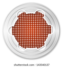 red abstract icon