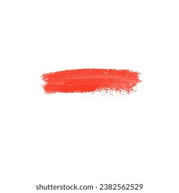 Red Abstract Ink Brush Stroke. Texture Ink Brush Stroke. Abstract Ink Brush Splash Design Element 