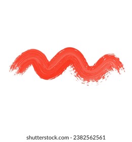 Red Abstract Ink Brush Stroke. Texture Ink Brush Stroke. Abstract Ink Brush Splash Design Element 