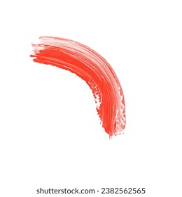 Trazo De Pincel De Tinta De Resumen Rojo. Trazo de pincel de tinta de textura. Resumen Elemento de diseño de pincel de tinta 