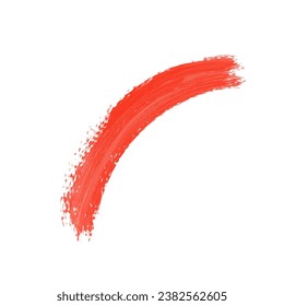 Red Abstract Ink Brush Stroke. Texture Ink Brush Stroke. Abstract Ink Brush Splash Design Element 