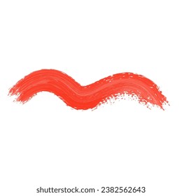 Red Abstract Ink Brush Stroke. Texture Ink Brush Stroke. Abstract Ink Brush Splash Design Element 