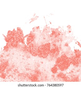 red abstract ink stain pattern with stains and splotches on white background, vector illustration