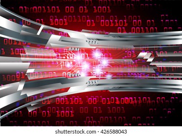 red abstract light hi speed internet technology background illustration, Background conceptual image of digital. Cyber security concept, Cyber data digital,Cyber Technology.vector.scan virus computer