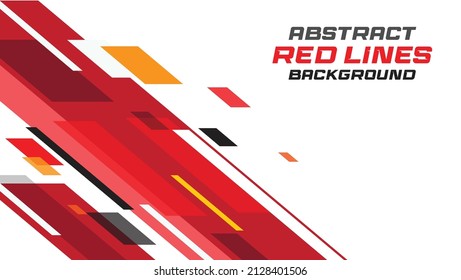 Red abstract line background for banner, website, card and presentation
