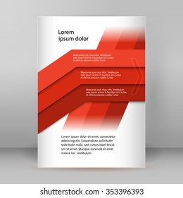 Red abstract line background corporate concepts with triangle. Vector illustration EPS 10 for business workflow layout, web banner template, page magazine, brochure design elements