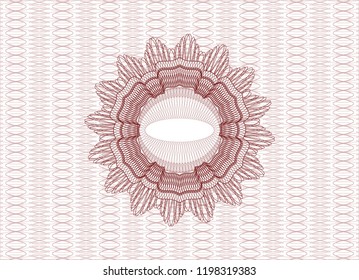 Red abstract linear rosette