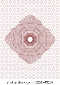 Red abstract linear rosette