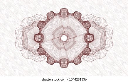 Red abstract linear rosette