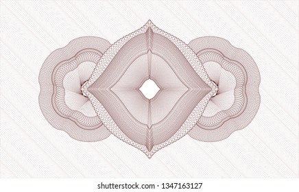 Red abstract linear rosette