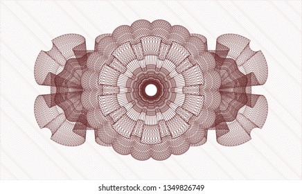 Red abstract linear rosette