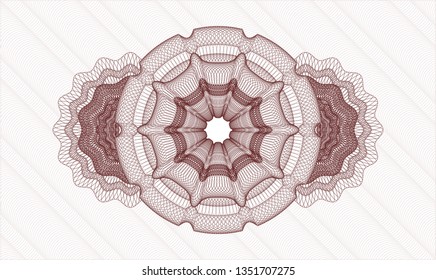 Red abstract linear rosette