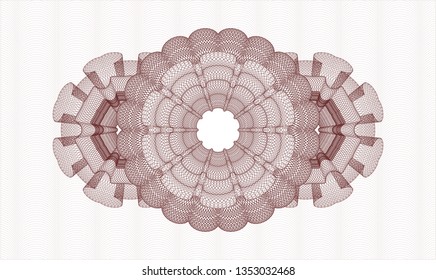 Red abstract linear rosette