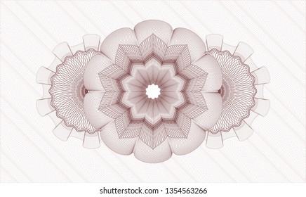 Red abstract linear rosette