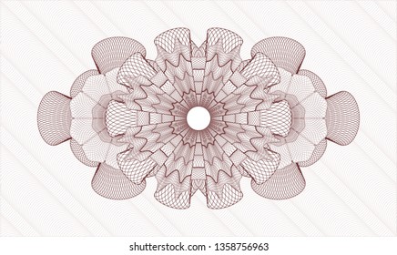 Red abstract linear rosette