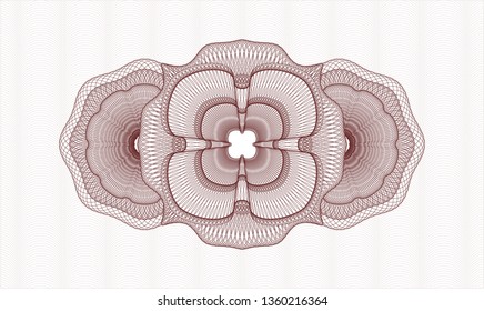 Red abstract linear rosette