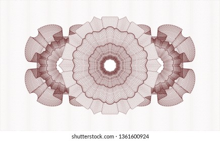 Red abstract linear rosette