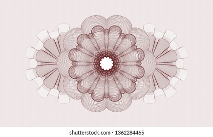 Red abstract linear rosette