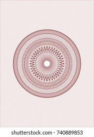 Red abstract linear rosette