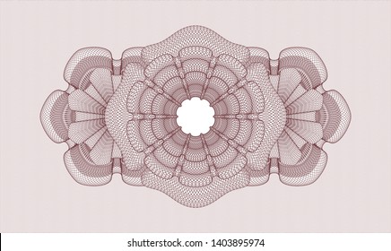 Red abstract linear rosette. Vector Illustration. Detailed.