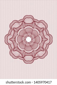 Red abstract linear rosette. Vector Illustration. Detailed.
