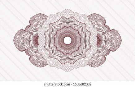 Red abstract linear rosette. Vector Illustration. Detailed.