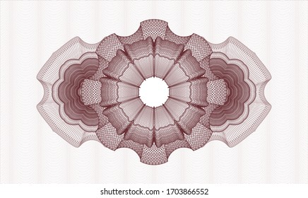 Red abstract linear rosette. Vector Illustration. Detailed 