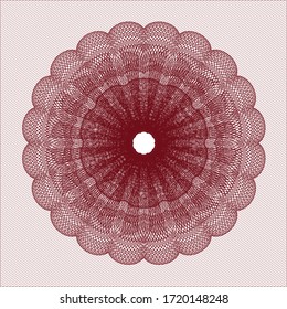 Red abstract linear rosette. Vector Illustration. Detailed. 