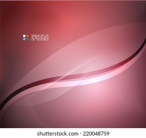 Red abstract lines background, modern template